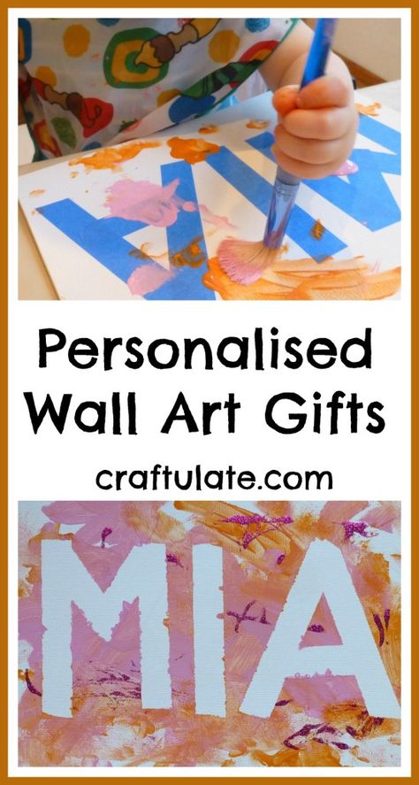 Personalised Wall Art, Letter Crafts, Toddler Arts And Crafts, Daycare Activities, Daycare Crafts, Toddler Art, Toddler Learning Activities, Color Theme, Personalized Wall Art