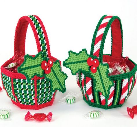 Mary Maxim - Holiday Baskets Plastic Canvas Kit - Plastic Canvas Kits - Plastic Canvas Plastic Canvas Christmas Mary Maxim, Plastic Canvas Ornaments Mary Maxim, Plastic Canvas Patterns Christmas Free, Christmas Truck Plastic Canvas, Plastic Canvas Crafts Mary Maxim, Mini Cross Stitch Patterns Christmas Plastic Canvas, Plastic Canvas Christmas Free, Plastic Canvas Crafts Christmas Mary Maxim, New Grinch Plastic Canvas Patterns