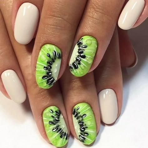 Fruit Nail Designs, Fruit Nail Art, Nail Art Designs Summer, Ombre Hair Color, Acrylic Nail Art, Unique Nails, Accent Nails, Nail Art Summer, Easy Nail Art