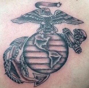 Semper Fidelis Tattoo, Spirit Tattoo Ideas, Usmc Tattoos, Marine Tattoos, Marine Corps Tattoos, Usmc Tattoo, Marine Tattoo, Greek God Tattoo, Tattoos 2022