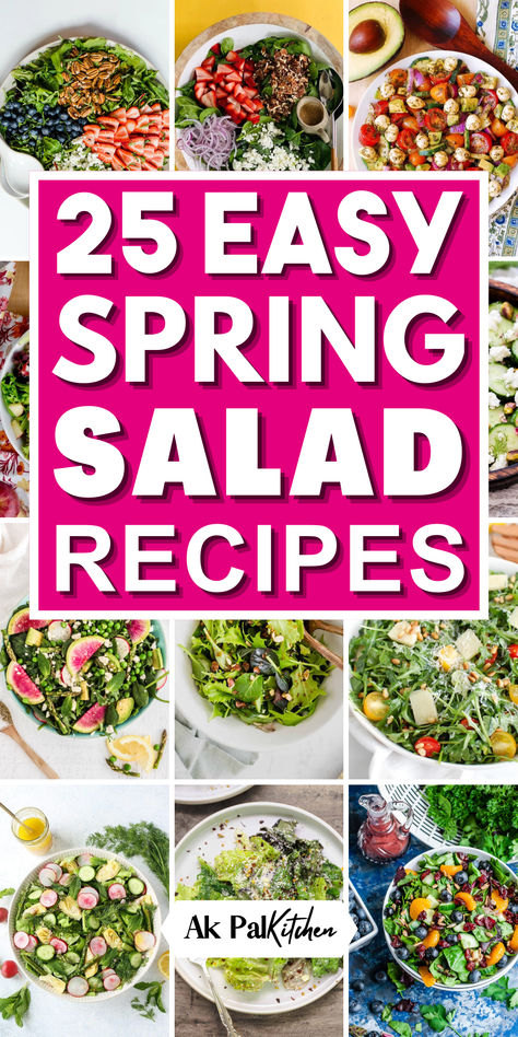 Explore a variety of Spring salad recipes for dinner that celebrate the vibrant flavors of the season. Whip up fresh spring salads bursting with crisp greens and seasonal vegetables. Opt for healthy spring salad recipes featuring nutritious ingredients like leafy greens, colorful veggies, and protein-packed toppings. Whether it's for a casual spring weeknight meal or an elegant Easter dinner, these spring dinner salads are sure to impress with their freshness and flavor. Spring Salad Ideas, Salad With Berries, Easter Salad Recipes, 3 Bean Salad, Easter Salad, Spring Salads, Cherry Tomato Salad, Spring Salad Recipes, Vegetable Salads