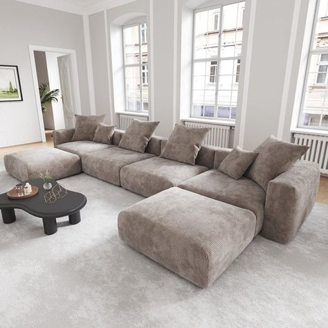 Sofa Arrangement, Modular Sofa Bed, Modular Couch, Modular Sectional Sofa, Livingroom Layout, Couches Living Room, Living Room Seating, Cozy Living Rooms, Modular Sofa