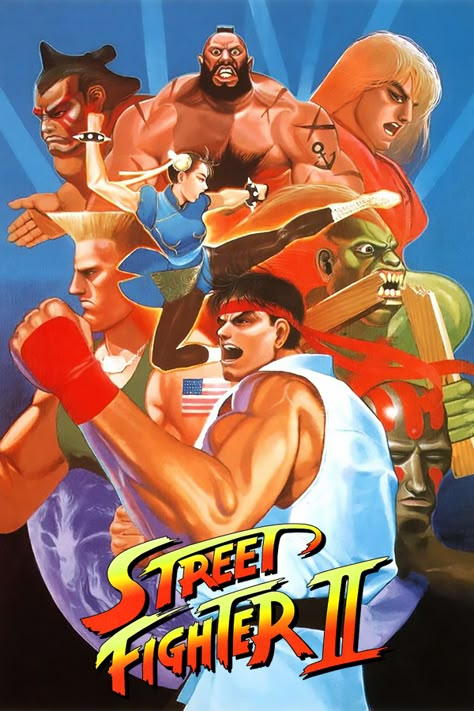 Retro Games Poster, Ryu Street Fighter, Super Street Fighter, Street Fighter 2, New Challenger, Street Fighter Art, Street Fighter Ii, Retro Artwork, King Of Fighters