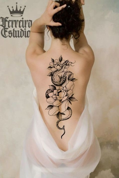 Thigh Sleeve Tattoo, Floral Back Tattoos, Thigh Sleeve, Dragon Tattoo For Women, Nature And Animals, Women's Tattoo, Spine Tattoo, Tattoo Feminina, Elements Of Nature