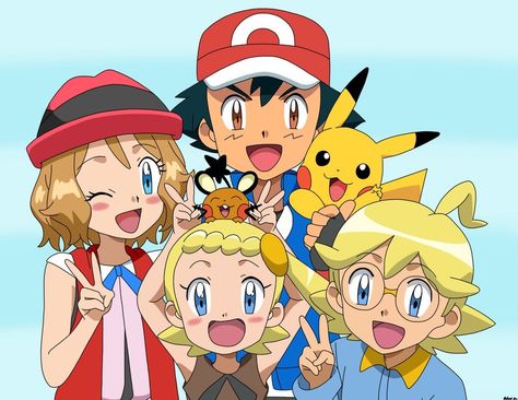 Pokémon XYZ Kalos anime family ASH Serena clemont and Bonnie Ash And Serena, Pokemon Xyz, Pokemon Ash, Ash Ketchum, Ash, Pokemon, Deviantart, Pokémon