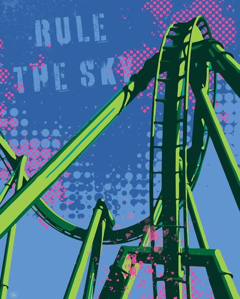 Rollercoaster Illustration, Roller Coaster Aesthetic, Roller Coaster Party, Best Amusement Parks, Coaster Art, Emotional Rollercoaster, Drawing Prints, Amusement Park, Roller Coaster