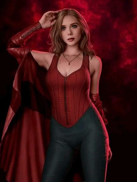 Olsen Scarlet Witch, Elizabeth Olsen Scarlet Witch, Female Superhero, Scarlet Witch Marvel, Scarlett Witch, Black Widow Marvel, Comics Girls, Marvel Girls, Marvel Women