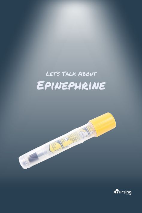 Epinephrine, also known as adrenaline or EpiPen, is a lifesaver in emergencies like severe allergies, asthma, and cardiac arrest.   It's a powerful medication that acts as a bronchodilator and vasopressor, quickly improving breathing and raising blood pressure. However, it's not without side effects, including increased heart rate and hypertension.   Nurses need to monitor vital signs closely when administering epinephrine.   #nursingpharmacology #nursingstudents #pharmacology #nursingeducation Pharmokinetics Nursing, Gentamicin Pharmacology, Corticosteroids Pharmacology, Etoh Withdrawal Nursing, Anticonvulsant Medications, Hypersensitivity Reactions, Nursing Pharmacology, Lung Sounds, Beta Blockers