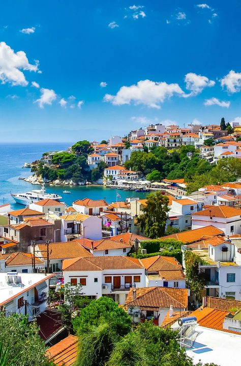 Skiathos Island, Skiathos Greece, Greece Landscape, Greece Culture, Europe Train Travel, Best Island Vacation, Villa Apartment, Greece Beach, House Villa