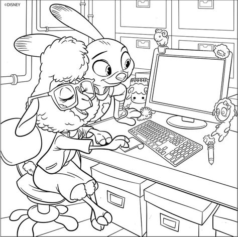 Zootopia Coloring Pages, Comprehension Exercises, Zootopia, Happy Colors, Coloring Book Pages, Colouring Pages, Book Pages, Disney Pixar, Pixar