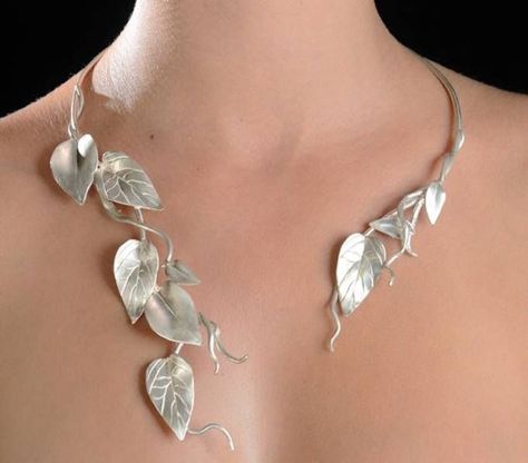 Fine Botanical Jewelry by Nikolaev Jewelry Designs Botanical Jewelry, Leaf Jewelry, Bougainvillea, Cheap Jewelry, Silver Jewelry Handmade, Modern Jewelry, Jewelry Designs, Metal Jewelry, Wire Jewelry