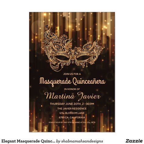 Elegant Masquerade Quinceañera 15th Birthday Invitation Victorian Masquerade, Masquerade Quinceanera, Masquerade Invitations, Masquerade Party Invitations, Invitations Quinceanera, Gala Invitation, Fifteenth Birthday, 16 Invitations, Purple Invitations