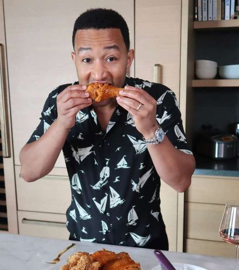 Cravings | John’s LEGENDary Fried Chicken with Spicy Honey Butter Spicy Honey Butter, Cholula Hot Sauce, Spicy Honey, Fried Chicken Recipes, Honey Butter, Chrissy Teigen, John Legend, Cooking Inspiration, Chicken Dinner