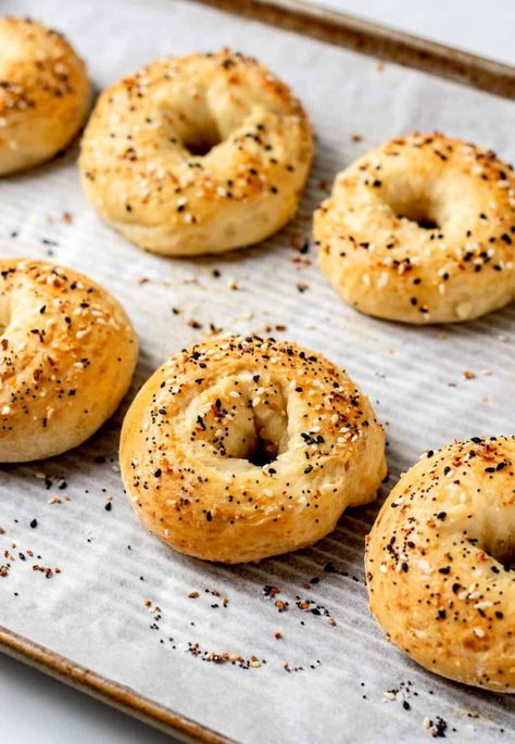 High Protein Bagels with Cottage Cheese - Haute & Healthy Living Skinnytaste High Protein Bagels, Healthy Snack High Protein, Gluten Free Cottage Cheese Bagels, Almond Flour Cottage Cheese Bagels, High Protein Cottage Cheese Bagels, Protein Bagels With Cottage Cheese, Cottage Cheese Bagels In Air Fryer, Homemade Bagels Healthy, Low Cal Bagels