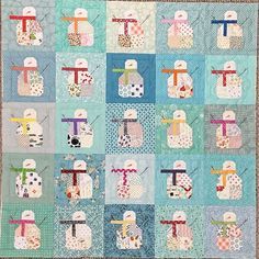 Snowmen Quilts, Funky Quilts, Snowman Quilts, Xmas Quilts, Sewing Christmas, Christmas Quilt Blocks, Strip Quilt, Snowman Quilt, Quilt Club