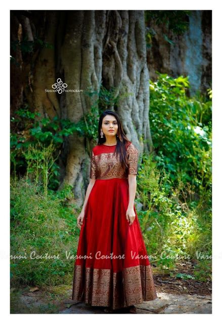 Kalamkari Dresses, Frocks And Gowns, Kanjeevaram Sarees, Ikkat Dresses, Indian Anarkali, Designer Anarkali Dresses, Lehenga Saree Design, Long Gown Design, Lehnga Dress