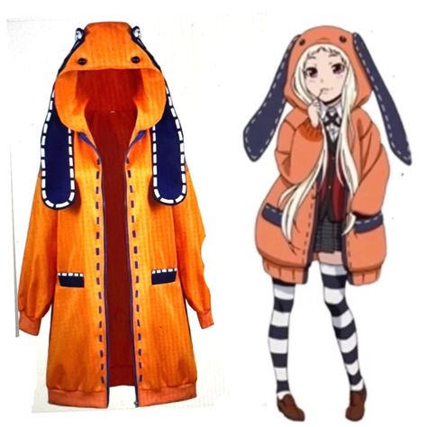 Bunny Ear Jacket, Anime Gambler School Girl Uniform Cosplay Costume Jacket Size: Small Laying Down Approximate Measurements: Pit/Pit 20.5” Length 34” Nwot New *51/1799/.12.3 How To Draw Bunny, Draw Bunny, Bunny Jacket, Anime Jacket, Girl Uniform, Costumes For Halloween, Oc Board, Japanese School, Girls Uniforms