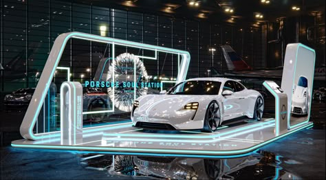 Porsche Showroom, Booths Design, Automobile Exhibition, Car Showroom Interior, Car Expo, Arabic Interior Design, Car Launch, Car Exhibition, Architecture Jobs