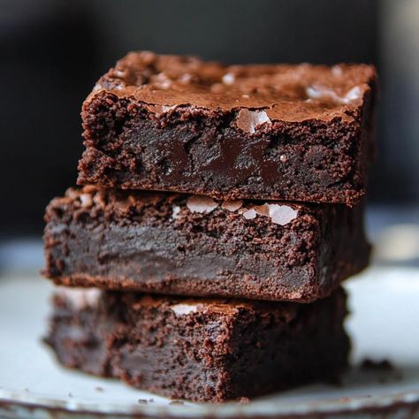 Dark Chocolate Brownies Recipe, Yummy Brownies, Rich Chocolate Dessert, Recipe Printable, Best Brownie Recipe, Dark Chocolate Brownies, Fudgy Brownie, Brownies Recipe Easy, Brownies Recipe