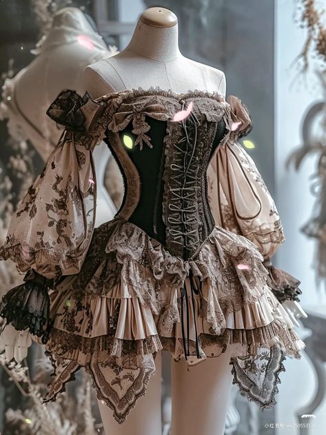 Fairy Style Outfit, Outfit With Corset, Halloween Fashion Outfits, Victorian Shirt, Fest Outfits, Fairytale Fashion, Nature Dress, Special Clothes, Dress Design Sketches