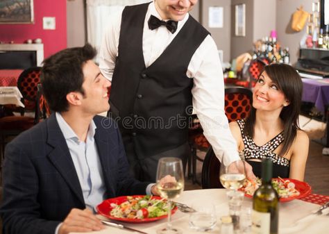 Waiter serving sea food. To a couple #Sponsored , #PAID, #AFFILIATE, #serving, #food, #sea, #Waiter Waiter Serving Food, Couple Having Dinner, Food Republic, Valentine Centerpieces, Food Stock, Sea Food, Serving Food, Food Industry, Christmas Dinner