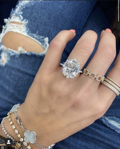 Graff Engagement Ring, Big Diamond Engagement Rings, Big Diamond Rings, Weddings Idea, Cushion Cut Diamond Engagement Ring, Luxury Engagement Rings, Wedding Diamond, Expensive Jewelry Luxury, Pave Diamond Band