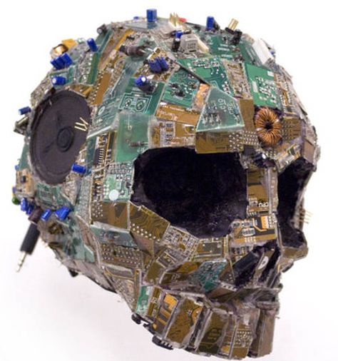 Electronic Scrap, Neo Futurism, Bank Of Montreal, Computer Parts, School Of Visual Arts, Skull Mask, Of Montreal, Steampunk Art, Medical Illustration