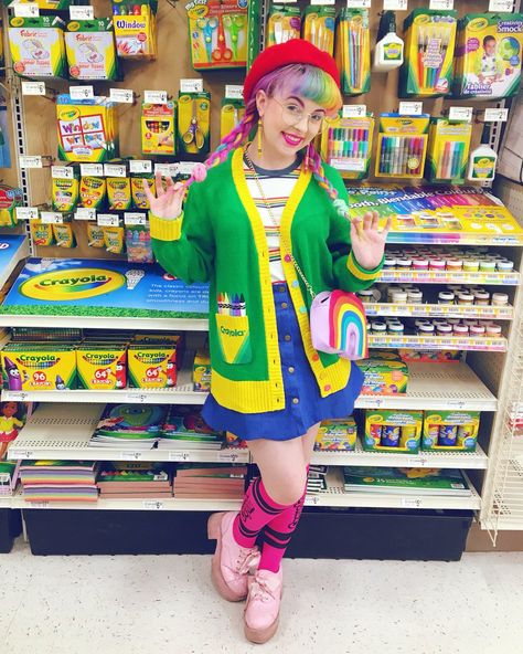 Clowncore Outfit, Kidcore Style, Kidcore Outfit, Kidcore Fashion, Carnival Clown, Clown Core, Clown Girl, Girl Punk, Doll Party