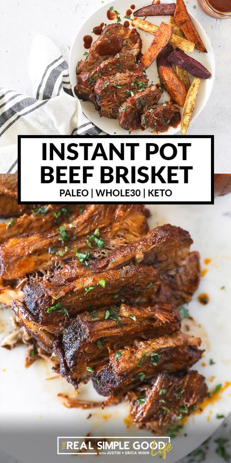 Instant Pot Bbq Beef, Instant Pot Beef Brisket, Easy Brisket Recipe, Bbq Beef Brisket, Beef Brisket Recipe, Recipes Instapot, Instapot Meals, How To Cook Brisket, Homemade Bbq Sauce