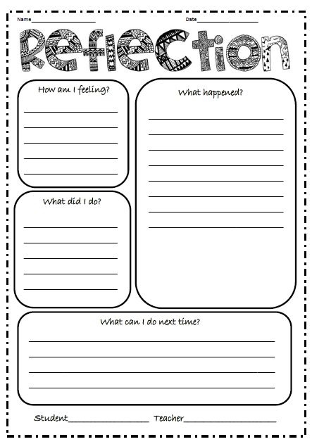 A simple reflection sheet for junior students after an incident/issue has occurred. It designed for the student to discuss the problem with teacher and provide students with the opportunity to reflect upon what could be done better next time. Hope it is useful! Reflection Strategies For Students, Think Time Sheet, Self Reflection For Students, Reflection Room Ideas, Reflection Ideas For Students, Reflection Room School, Reflection Paper Format, Reflection Sheets For Behavior, Reflection Paper Design Ideas