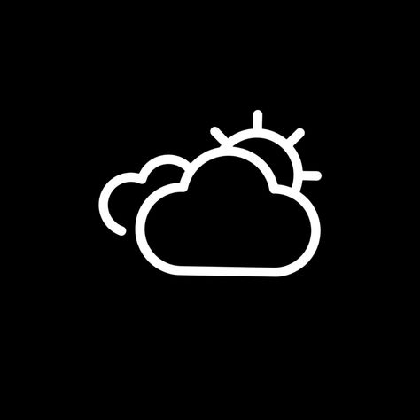 Black Weather Icon, Space Widgets, Weather App Icon, All Apps Icon, Weather Wallpaper, Ipad 2022, Dark Weather, Ipad Homescreen, App Ikon