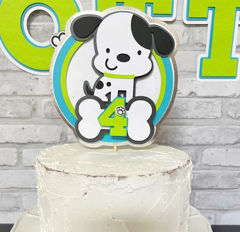 Puppy Cake Topper, Birthday Cake Decor, Puppy Birthday Parties, Puppy Cake, Dog Cake Topper, Decor Cake, Handmade Cake, Puppy Birthday, Dog Cake