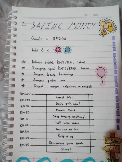 - You can save your money started now - Saving Money Goals, Saving Tracker, Money Goals, Savings Tracker, Save Your Money, Saving Money, Notebook, Money