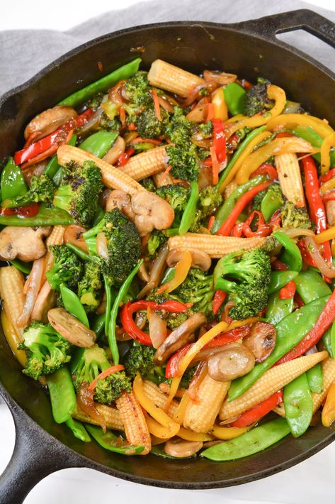 Vegetable Stir Fry Rice, Well Ideas, Ital Food, Vegetable Stir Fry Recipe, Vegetable Spaghetti, Fasting Recipes, Garlic Steak, Asian Meals, Healthy Stir Fry