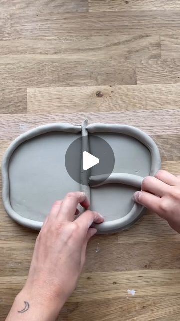 Ceramics Videos on Instagram: "Handbuilding ceramic divided bowl by @helloclayre" Ceramics Videos, Snack Bowls, September 10, Snacks, Bowl, Ceramics, On Instagram, Instagram