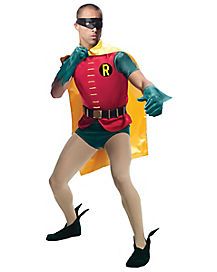 If you're not one for the spotlight and would rather play the sidekick on #Halloween try this officially licensed Adult Classic Robin 1960's TV Deluxe #Costume. #SpiritHalloween Robin Halloween Costume, Batman And Robin Costumes, Robin Girl, Batman Sidekicks, Robin The Boy Wonder, Batman Tv Show, Robin Costume, Costumes Scary, Popular Halloween Costumes