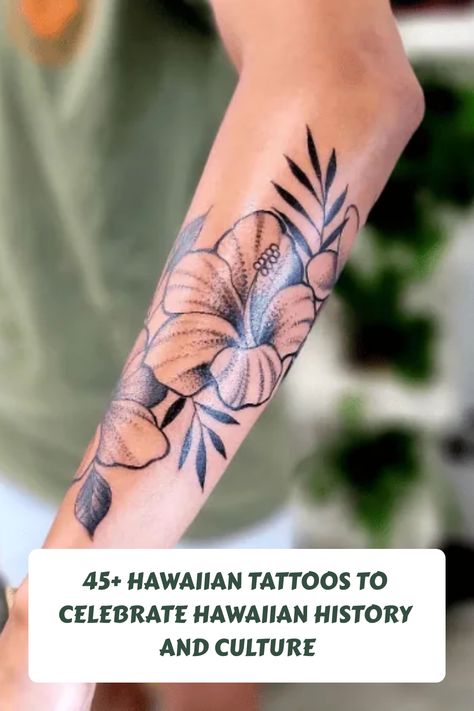 Explore the rich history and culture of Hawaii through these stunning tattoo designs. From traditional tribal symbols to intricate floral patterns, these 45+ Hawaiian tattoos showcase the beauty and significance of Polynesian art. Whether you're looking for inspiration for your next tattoo or simply appreciate the beauty of Hawaiian culture, these designs are sure to captivate you. Dive into this collection and discover the unique stories and traditions behind each tattoo. Embrace the spirit of Island Floral Tattoo, Hawaiian Sunset Tattoo, Hawaiian Leaf Tattoo, Female Hawaiian Tattoo, Hawaiian Couple Tattoos, Hawaiian Island Tattoo For Women, Lei Tattoo Hawaiian, Hawaii Inspired Tattoos, Hawaiian Tattoos For Women