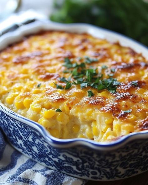 Creamy Corn Casserole, Bacon Cheeseburger Casserole, Grandma's Recipes, Cornbread Casserole, Spaghetti Casserole, Corn Pudding, Cheeseburger Casserole, Creamy Corn, Corn Casserole