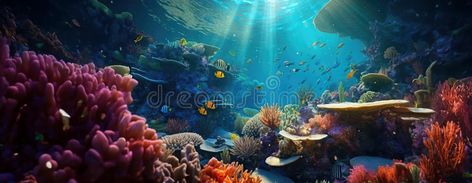 Tropical sea underwater fishes on coral reef. Aquarium oceanarium wildlife colorful marine panorama landscape nature royalty free stock photos Book Imagination, Coral Underwater, Water Diving, Panorama Landscape, Coral Reef Aquarium, Sea Underwater, Tropical Sea, Underwater Fish, Reef Aquarium