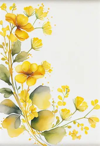 Free Watercolor Yellow Flower on White Card Background Image Vintage Flower Backgrounds, Purple Flower Background, Bach Flowers, Pink Flowers Background, Flower Background Design, Spring Illustration, Card Background, Flower Card, Flower Background