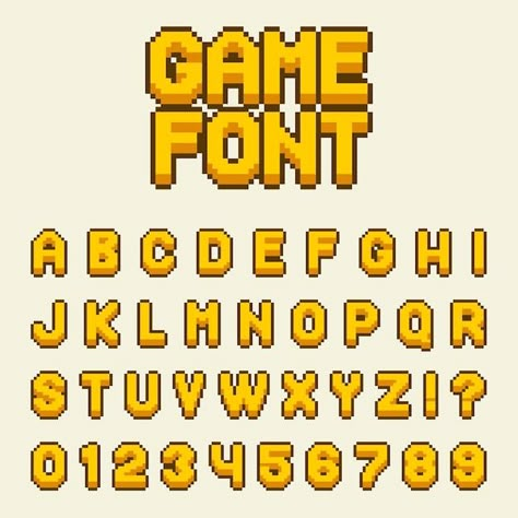 Pixel Words Design, Pixel Words Art, Digital Font Design, Pixel Font Alphabet, Pixel Art Letters Fonts, Pixel Art Design Graphics, Pixel Art Numbers, Pixel Logo Design Ideas, Letters Pixel Art