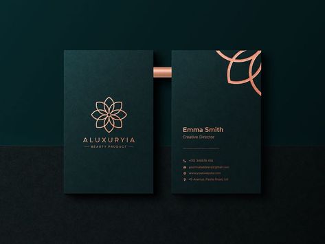 Top view luxury business card mockup with foil pressed logo Massage Logo, Corporate Marketing, Elegant Business Cards Design, Stationery Business Card, Luxury Business Card, Business Card Design Minimalist, Business Card Mockup, Logo Presentation, Graphic Design Business Card