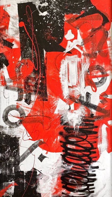 Black White And Red Wallpaper, Red Black White Wallpaper, Black White Red Aesthetic, Graffiti Art Wallpaper, Alt Wallpapers, Red Aesthetic Background, Abstract Painting Wallpaper, Graffiti Texture, Abstract Graffiti Art