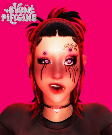 :T on Tumblr Sims 4 Eyebrow Piercing, Sims 4 Graphic Makeup Cc, Eyebrow Piercing Sims 4 Cc, Sims 4 Split Eyebrow Cc, Sims 4 Cc Obscurus Eyebrows, Eyebrow Piercing, Soju, Baby Kittens, Sims 4 Cc Finds