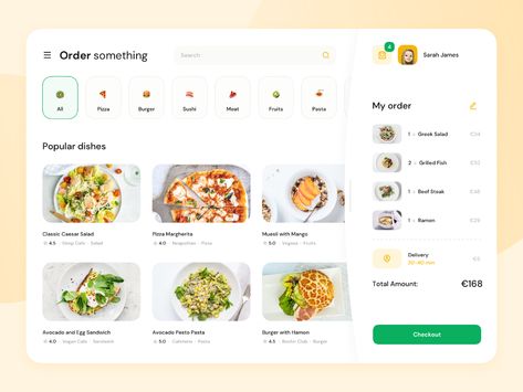 Website for a Food Delivery Service by Cleveroad on Dribbble Food Delivery Website, Food Website Design, Dessert Restaurant, Food Ordering App, Food Web Design, Pos Design, Web Design Ux Ui, App Design Layout, Food Delivery Service