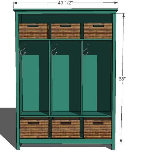 Locker Dimensions, Hockey Storage, Small Lockers, Free Furniture Plans, Locker Furniture, Diy Locker, Wooden Lockers, Storage Lockers, Locker Cabinet