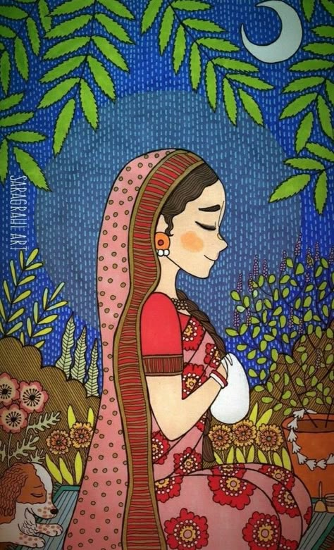 Krishna Craft, Storytelling Illustration, Polaroid Painting, Mithila Painting, Pichwai Painting, Gond Painting, Women Illustration, Madhubani Paintings, Bengali Art