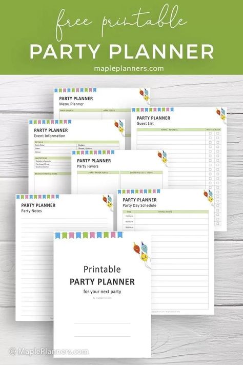 Printable Easter Decorations, Party Planning Checklist Printable, Free Printable Party Planner, Party Planning Printable, Party Planner Template, Planning List, Party Planning Checklist, Birthday Menu, Budget Party