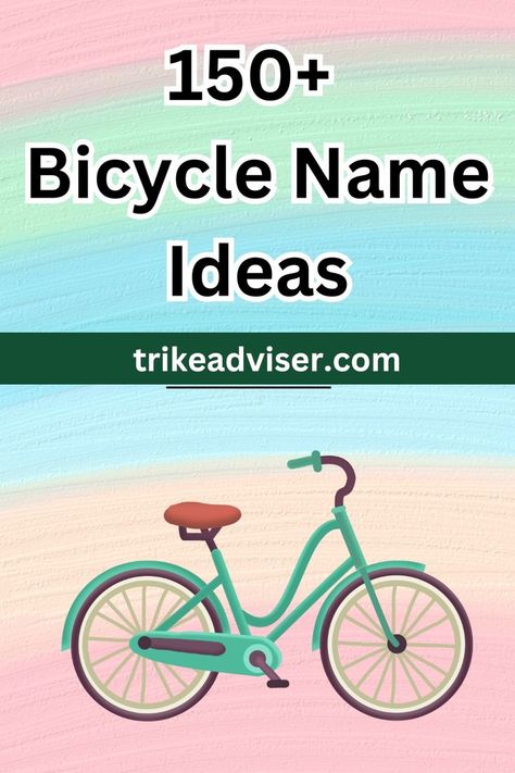 Check out these awesome bicycle name ideas! 🚲 Whether you're looking for a unique name for your new bike or just want some inspiration, we've got you covered. From classic names to punny options, our list has it all. 💡 So, what are you waiting for? Start scrolling and find the perfect name for your two-wheeled companion! #bicyclenameideas #bikenames #cycling #bicyclelove #nameyourbike Bike Names Ideas List, Bike Name Ideas, Purple Bicycle, Bike Names, Good Nicknames, Cool Boy Names, Shop Name Ideas, Pink Bicycle, Boy Bike