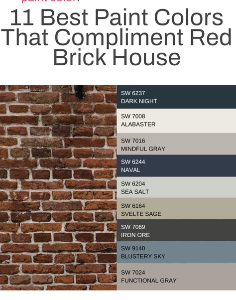 Brick House Colors, Red Brick House Exterior, Red Brick Exteriors, Painted Brick House, Exterior House Paint Color Combinations, Pintura Exterior, Red Brick House, Brick Exterior House, Exterior Color Schemes